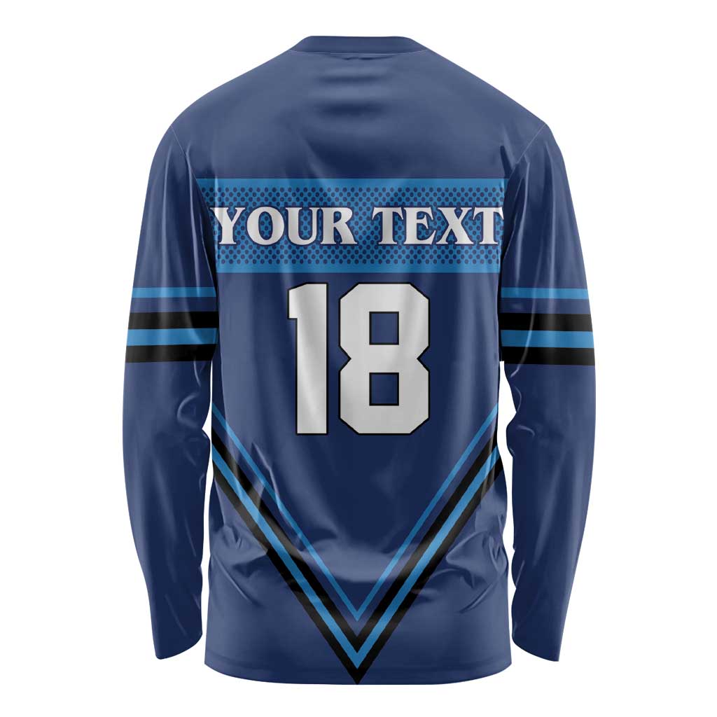 Finland Hockey Custom Long Sleeve Shirt Suomi Lion Ice Pride 2026 Blue Version