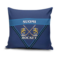 Finland Hockey Pillow Cover Suomi Lion Ice Pride 2026 Blue Version