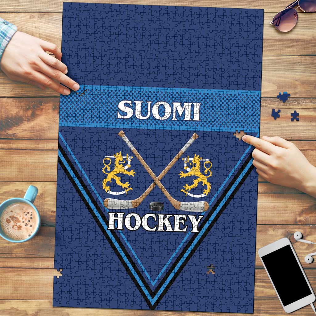 Finland Hockey Puzzle Suomi Lion Ice Pride 2026 Blue Version