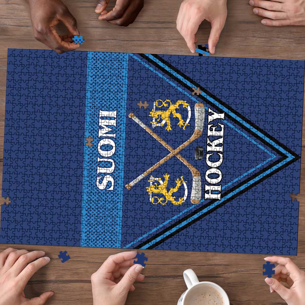 Finland Hockey Puzzle Suomi Lion Ice Pride 2026 Blue Version
