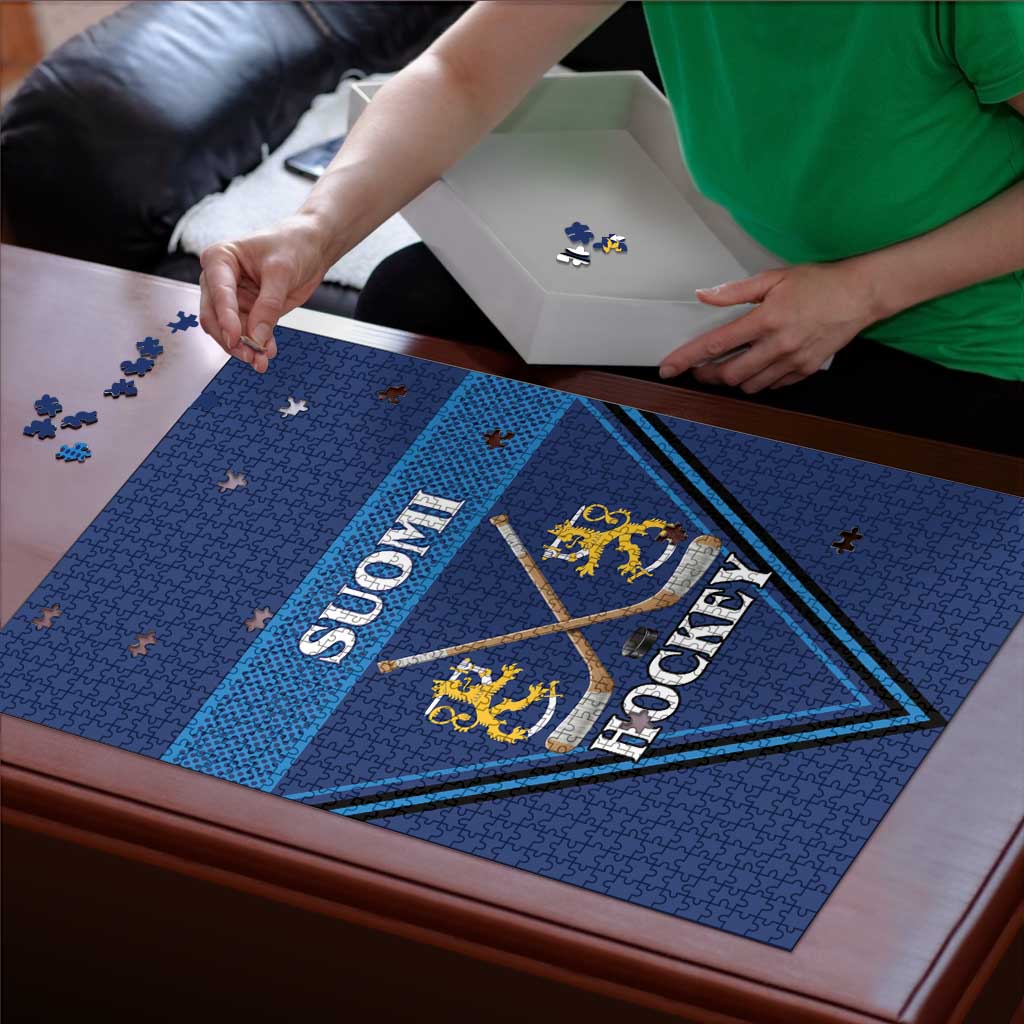 Finland Hockey Puzzle Suomi Lion Ice Pride 2026 Blue Version
