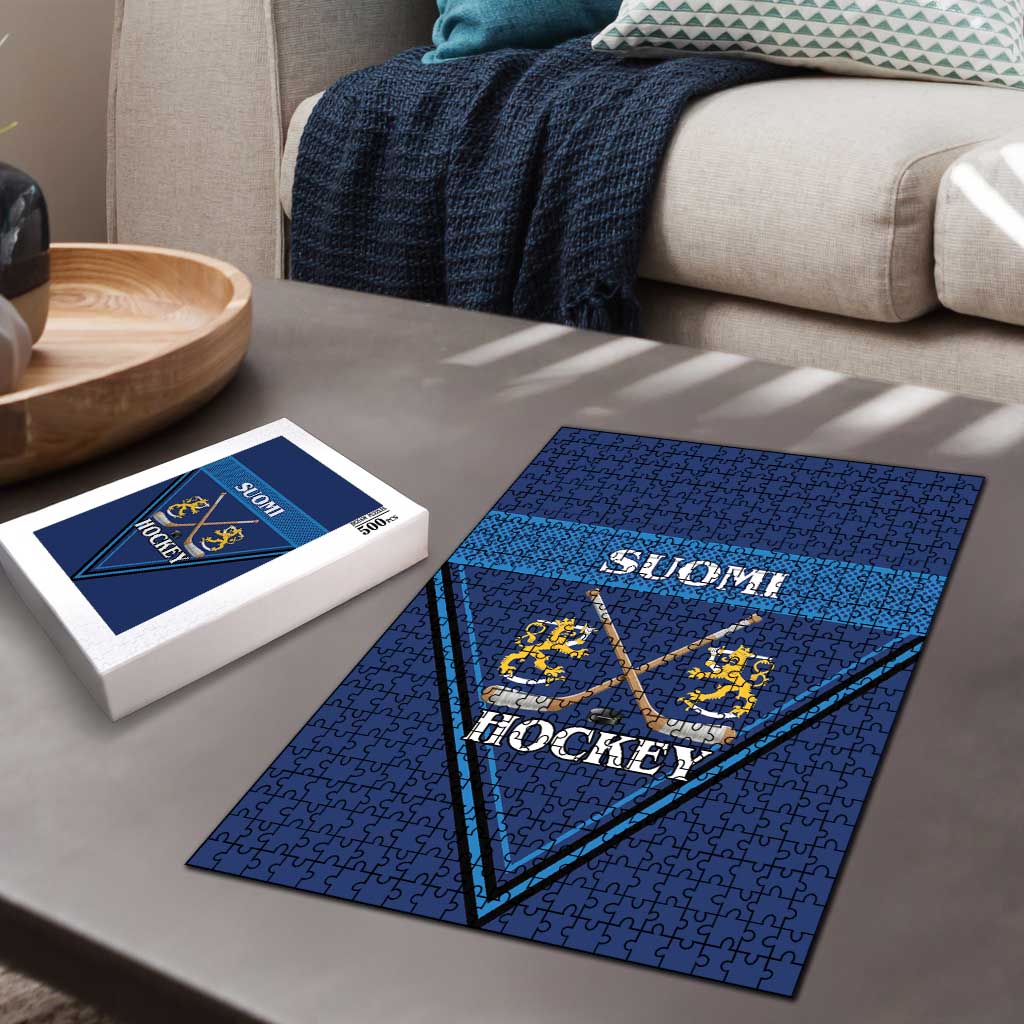 Finland Hockey Puzzle Suomi Lion Ice Pride 2026 Blue Version