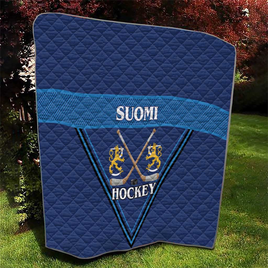 Finland Hockey Quilt Suomi Lion Ice Pride 2026 Blue Version
