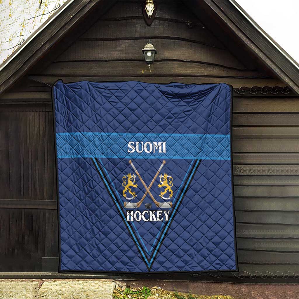 Finland Hockey Quilt Suomi Lion Ice Pride 2026 Blue Version