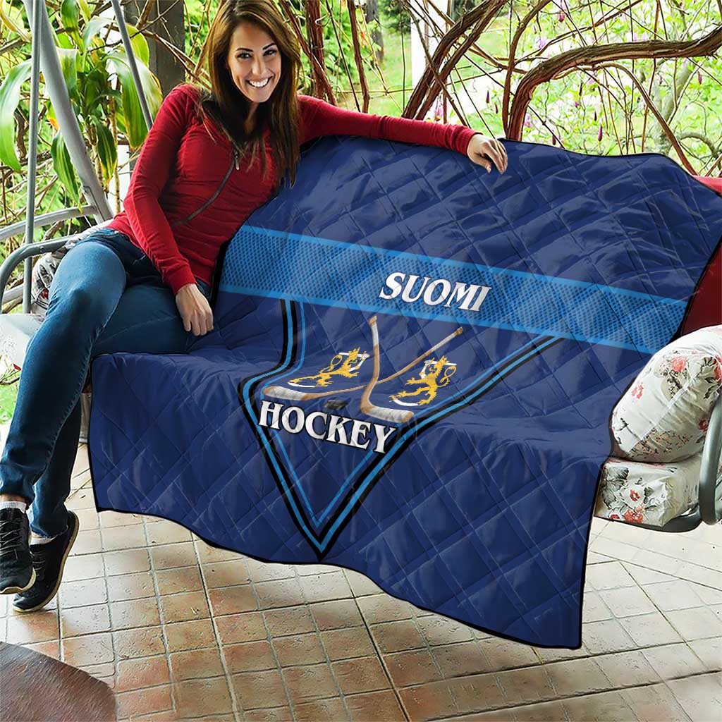 Finland Hockey Quilt Suomi Lion Ice Pride 2026 Blue Version