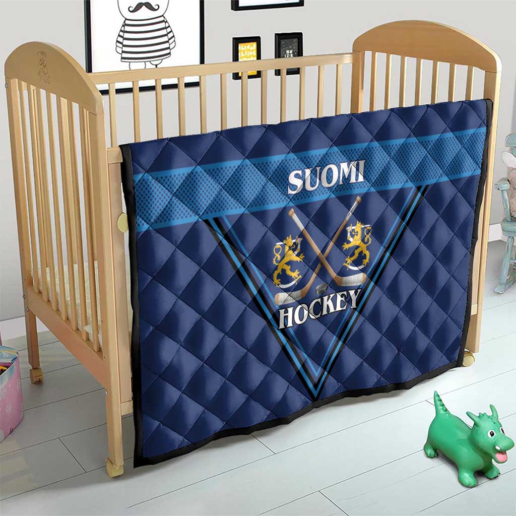 Finland Hockey Quilt Suomi Lion Ice Pride 2026 Blue Version