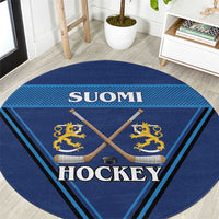 Finland Hockey Round Carpet Suomi Lion Ice Pride 2026 Blue Version
