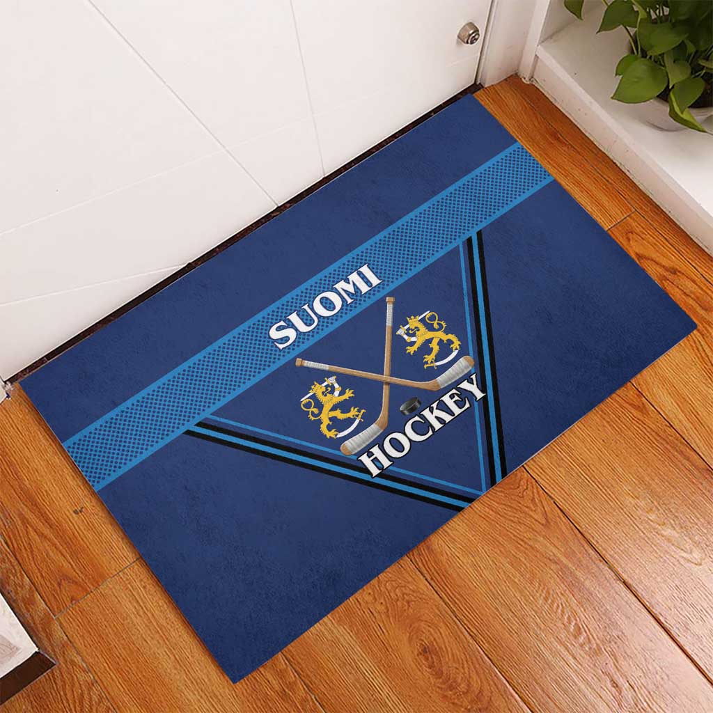 Finland Hockey Rubber Doormat Suomi Lion Ice Pride 2026 Blue Version