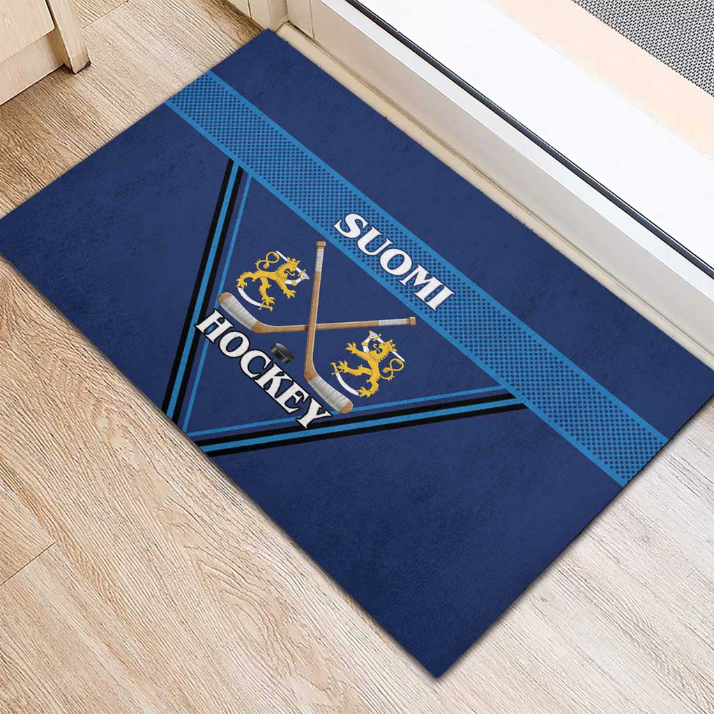 Finland Hockey Rubber Doormat Suomi Lion Ice Pride 2026 Blue Version