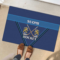 Finland Hockey Rubber Doormat Suomi Lion Ice Pride 2026 Blue Version