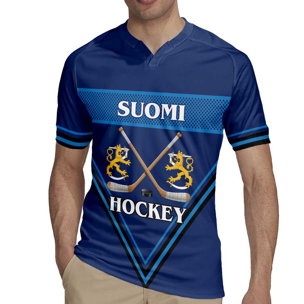 Finland Hockey Custom Rugby Jersey Suomi Lion Ice Pride 2026 Blue Version
