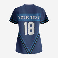 Finland Hockey Custom Scrub Top Suomi Lion Ice Pride 2026 Blue Version
