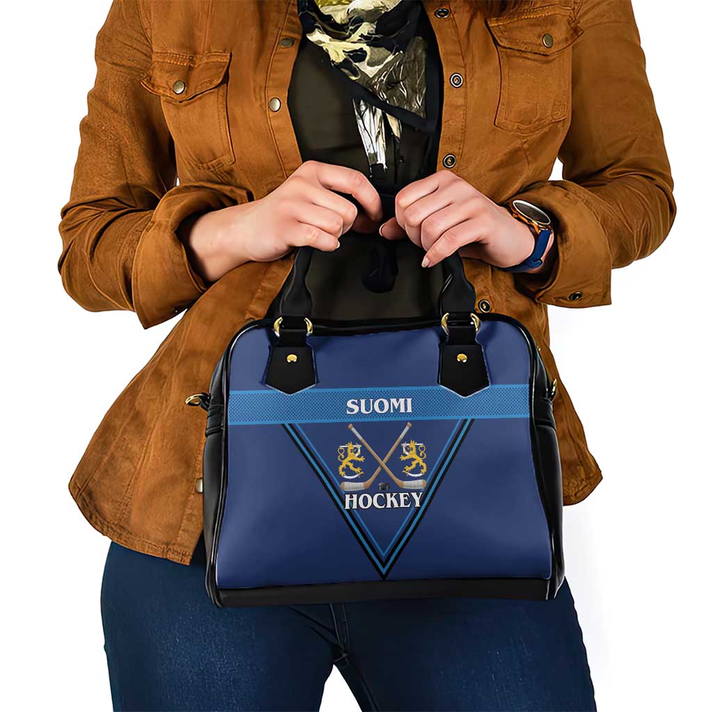 Finland Hockey Shoulder Handbag Suomi Lion Ice Pride 2026 Blue Version