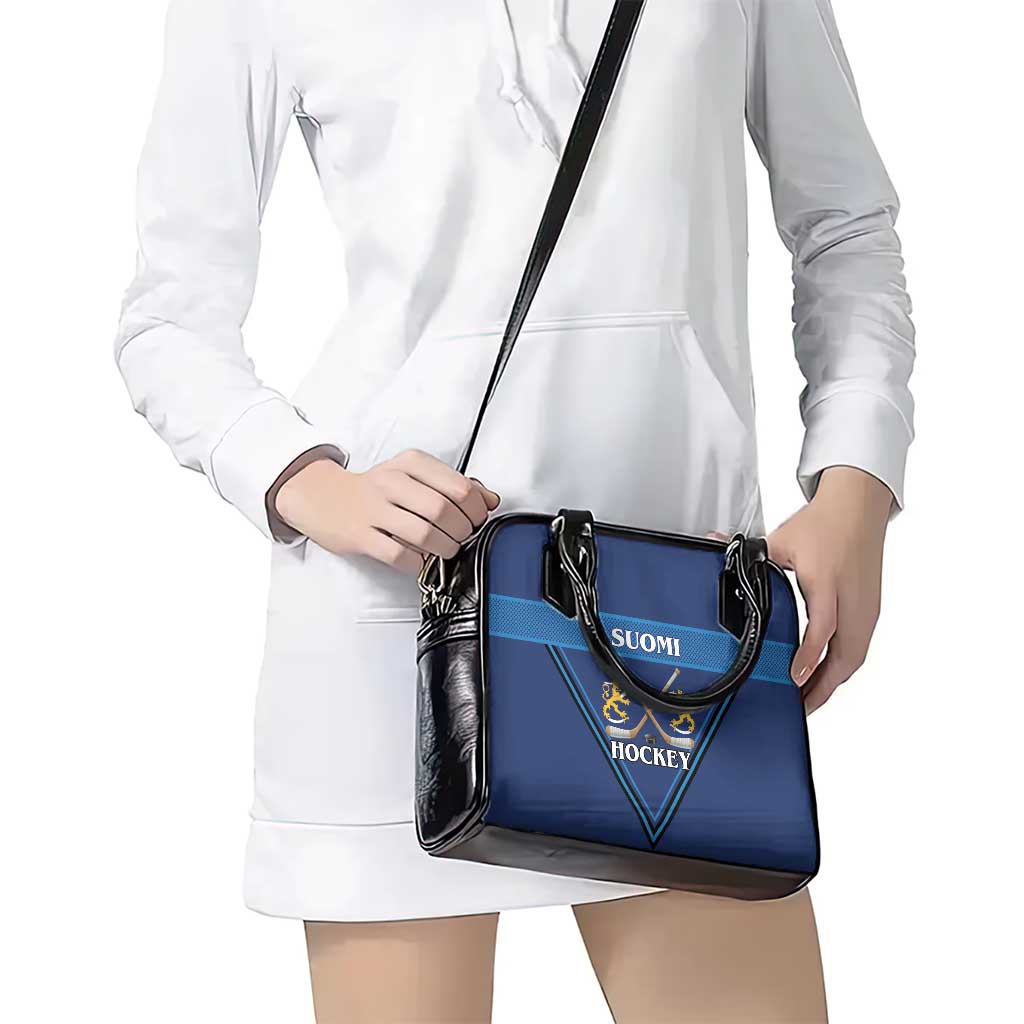 Finland Hockey Shoulder Handbag Suomi Lion Ice Pride 2026 Blue Version