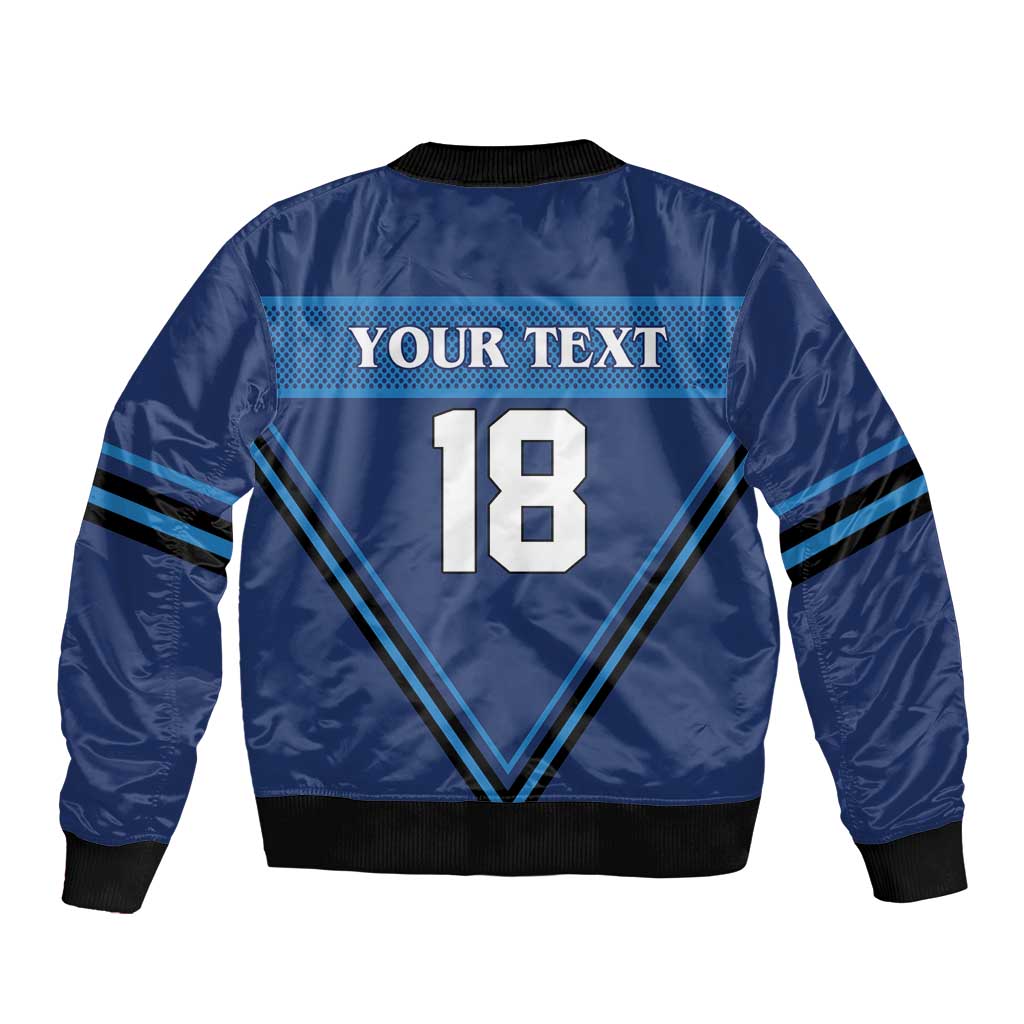 Finland Hockey Custom Sleeve Zip Bomber Jacket Suomi Lion Ice Pride 2026 Blue Version