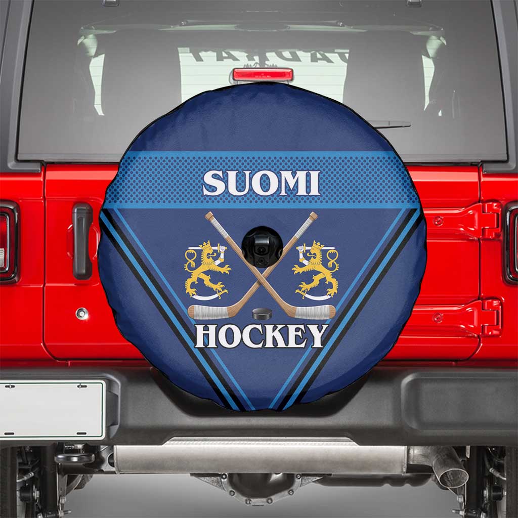 Finland Hockey Spare Tire Cover Suomi Lion Ice Pride 2026 Blue Version