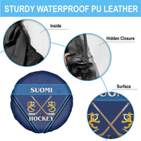 Finland Hockey Spare Tire Cover Suomi Lion Ice Pride 2026 Blue Version