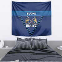Finland Hockey Tapestry Suomi Lion Ice Pride 2026 Blue Version