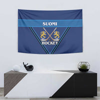 Finland Hockey Tapestry Suomi Lion Ice Pride 2026 Blue Version