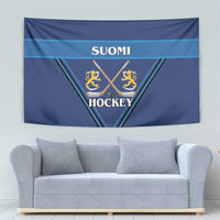 Finland Hockey Tapestry Suomi Lion Ice Pride 2026 Blue Version