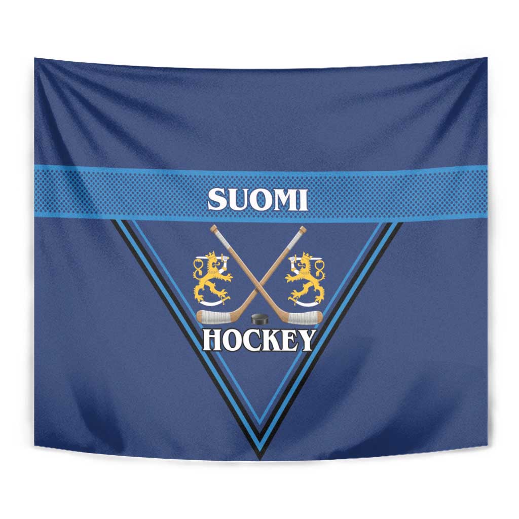 Finland Hockey Tapestry Suomi Lion Ice Pride 2026 Blue Version
