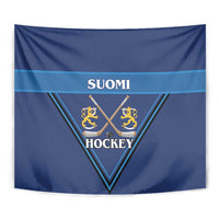 Finland Hockey Tapestry Suomi Lion Ice Pride 2026 Blue Version