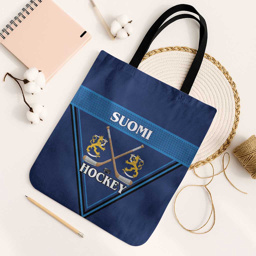 Finland Hockey Tote Bag Suomi Lion Ice Pride 2026 Blue Version