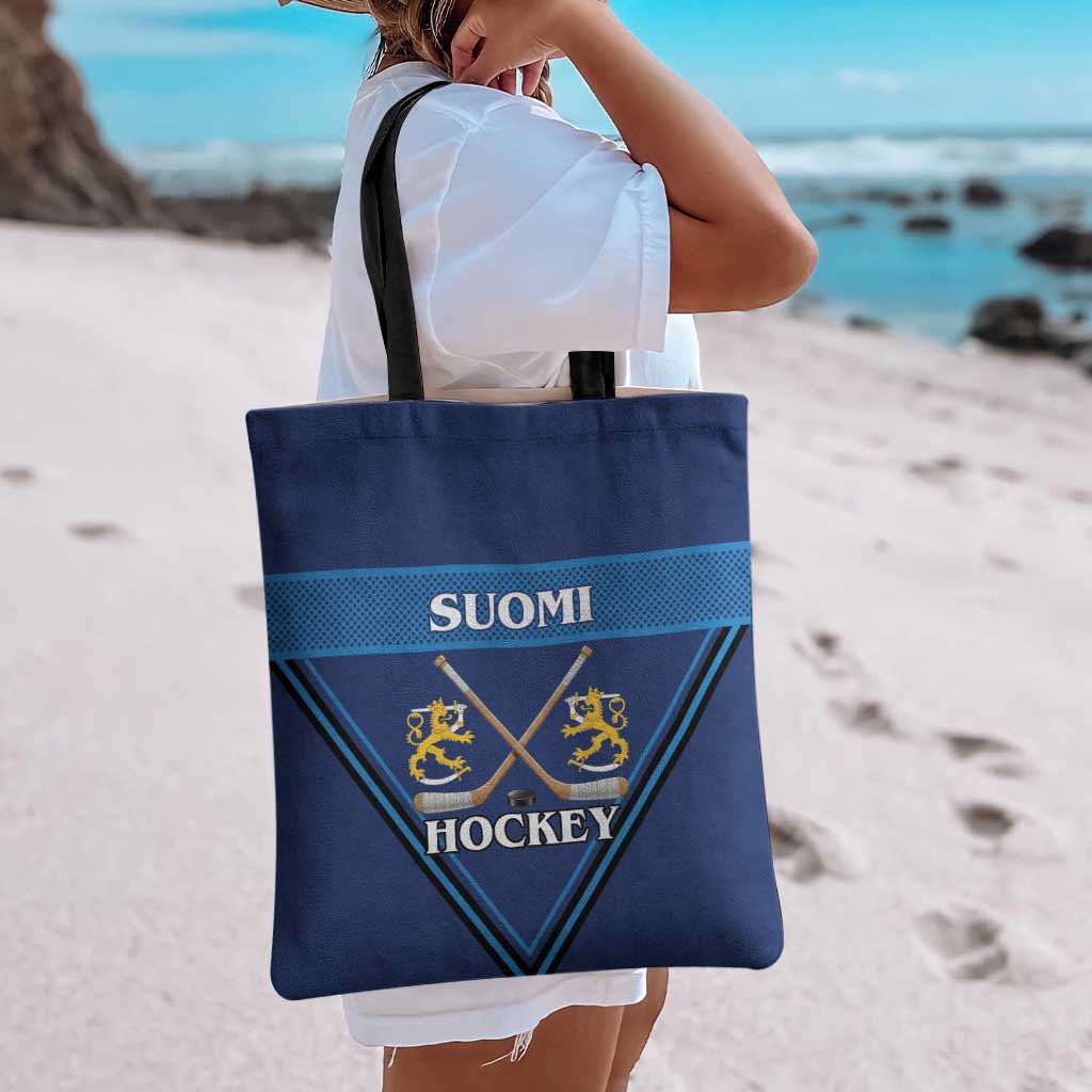 Finland Hockey Tote Bag Suomi Lion Ice Pride 2026 Blue Version