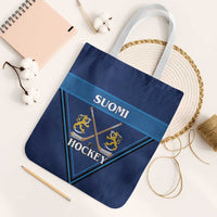 Finland Hockey Tote Bag Suomi Lion Ice Pride 2026 Blue Version