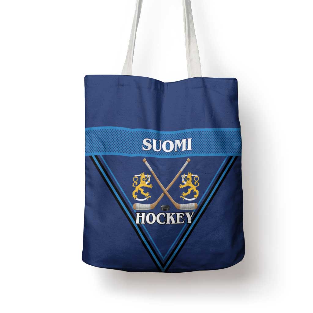 Finland Hockey Tote Bag Suomi Lion Ice Pride 2026 Blue Version