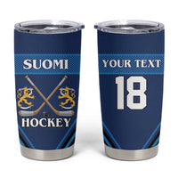 Finland Hockey Custom Tumbler Cup Suomi Lion Ice Pride 2026 Blue Version