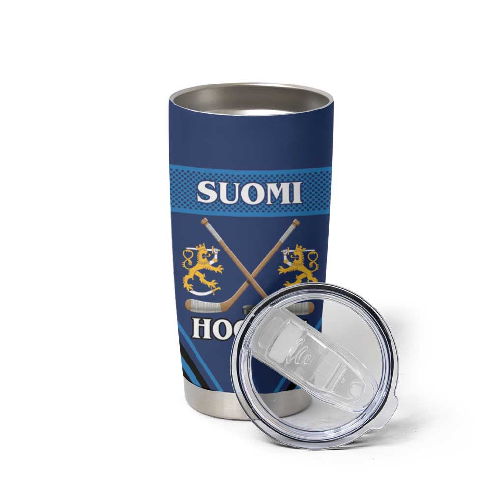 Finland Hockey Custom Tumbler Cup Suomi Lion Ice Pride 2026 Blue Version
