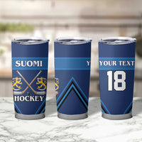 Finland Hockey Custom Tumbler Cup Suomi Lion Ice Pride 2026 Blue Version