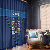 Finland Hockey Window Curtain Suomi Lion Ice Pride 2026 Blue Version