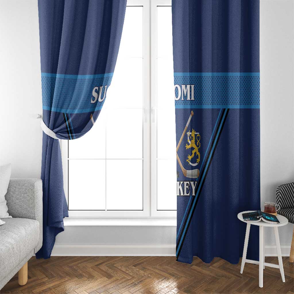 Finland Hockey Window Curtain Suomi Lion Ice Pride 2026 Blue Version