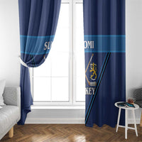 Finland Hockey Window Curtain Suomi Lion Ice Pride 2026 Blue Version