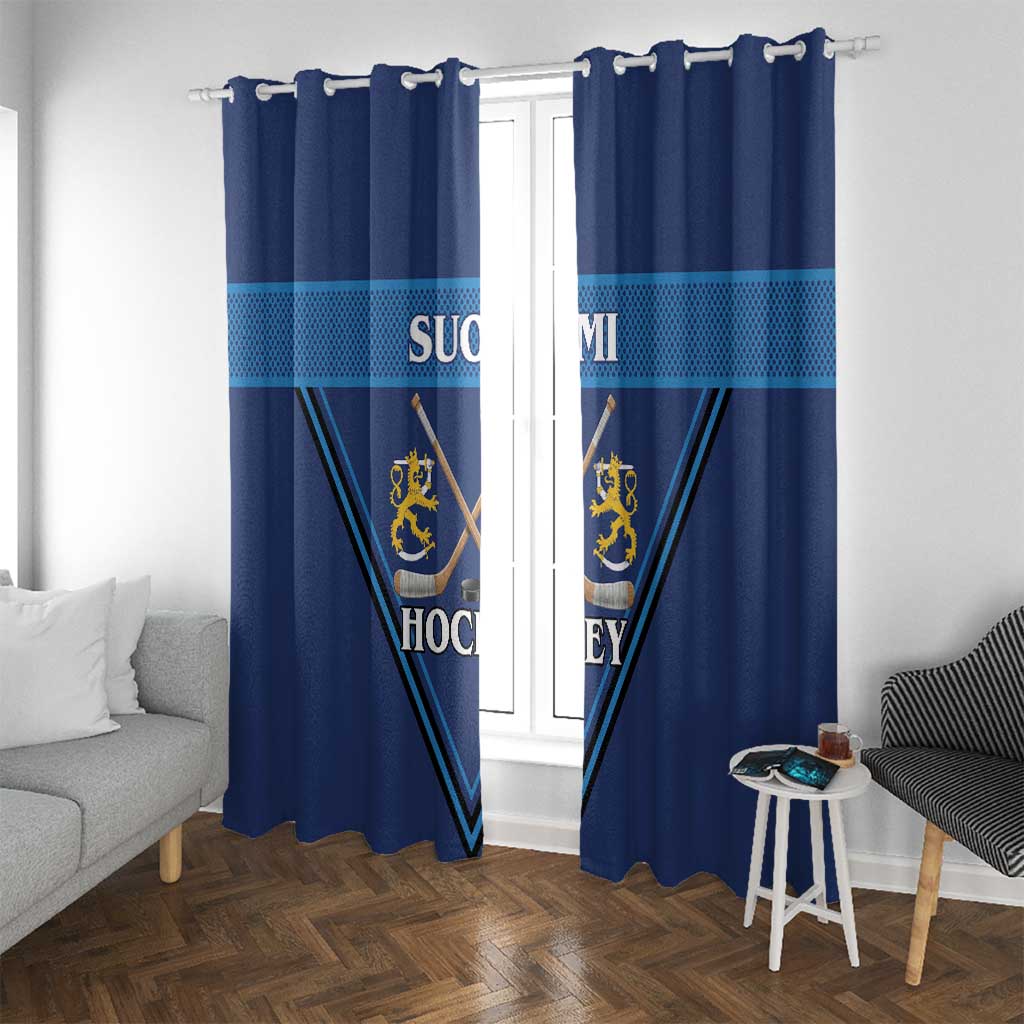 Finland Hockey Window Curtain Suomi Lion Ice Pride 2026 Blue Version