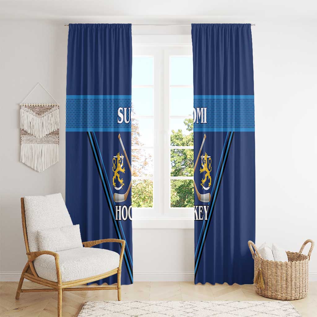 Finland Hockey Window Curtain Suomi Lion Ice Pride 2026 Blue Version
