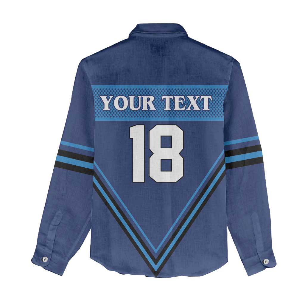 Finland Hockey Custom Women Casual Shirt Suomi Lion Ice Pride 2026 Blue Version