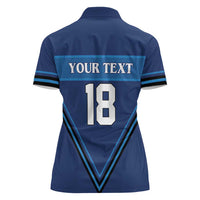 Finland Hockey Custom Women Polo Shirt Suomi Lion Ice Pride 2026 Blue Version