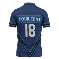Finland Hockey Custom Zipper Polo Shirt Suomi Lion Ice Pride 2026 Blue Version