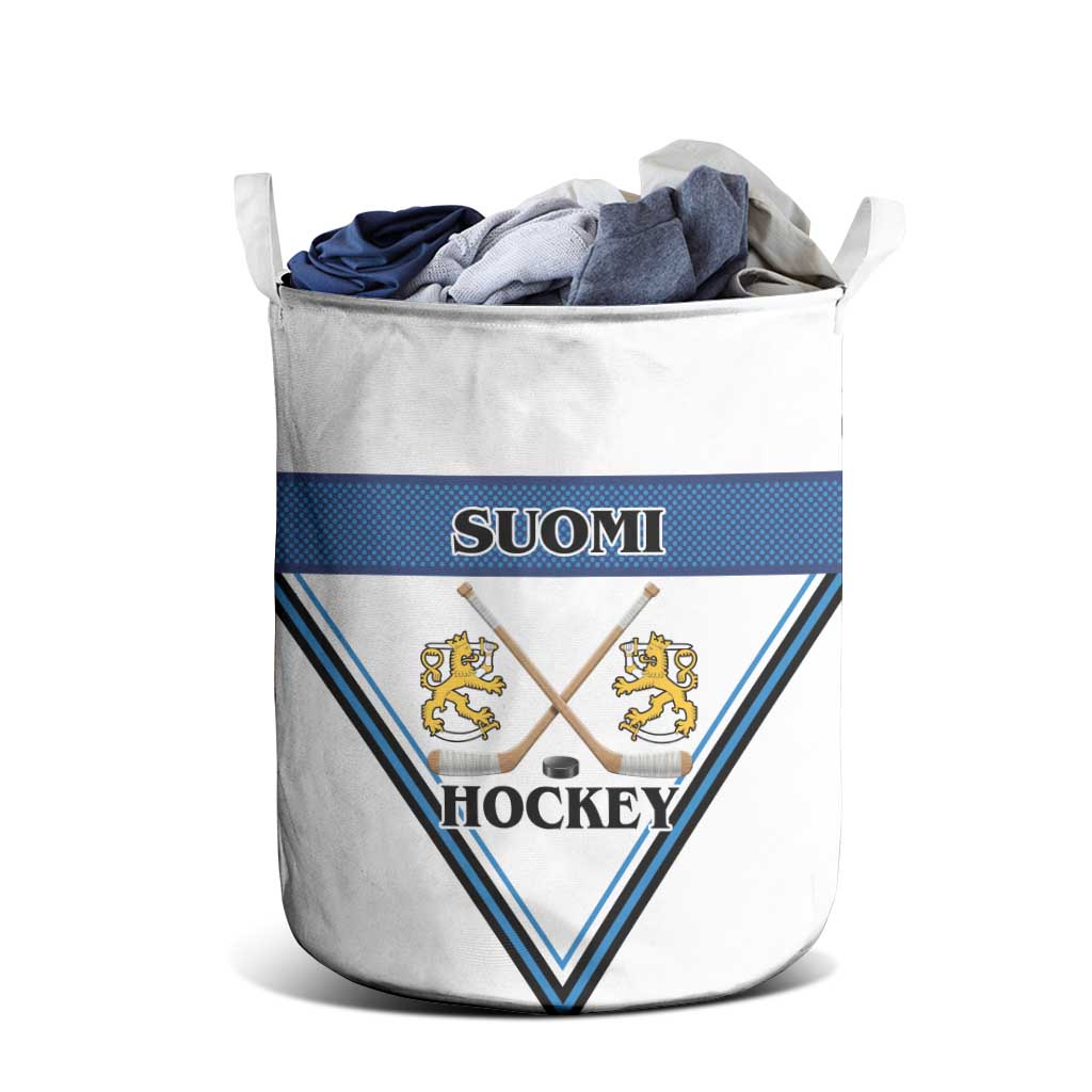 Finland Hockey Laundry Basket Suomi Lion Ice Pride 2026 White Version