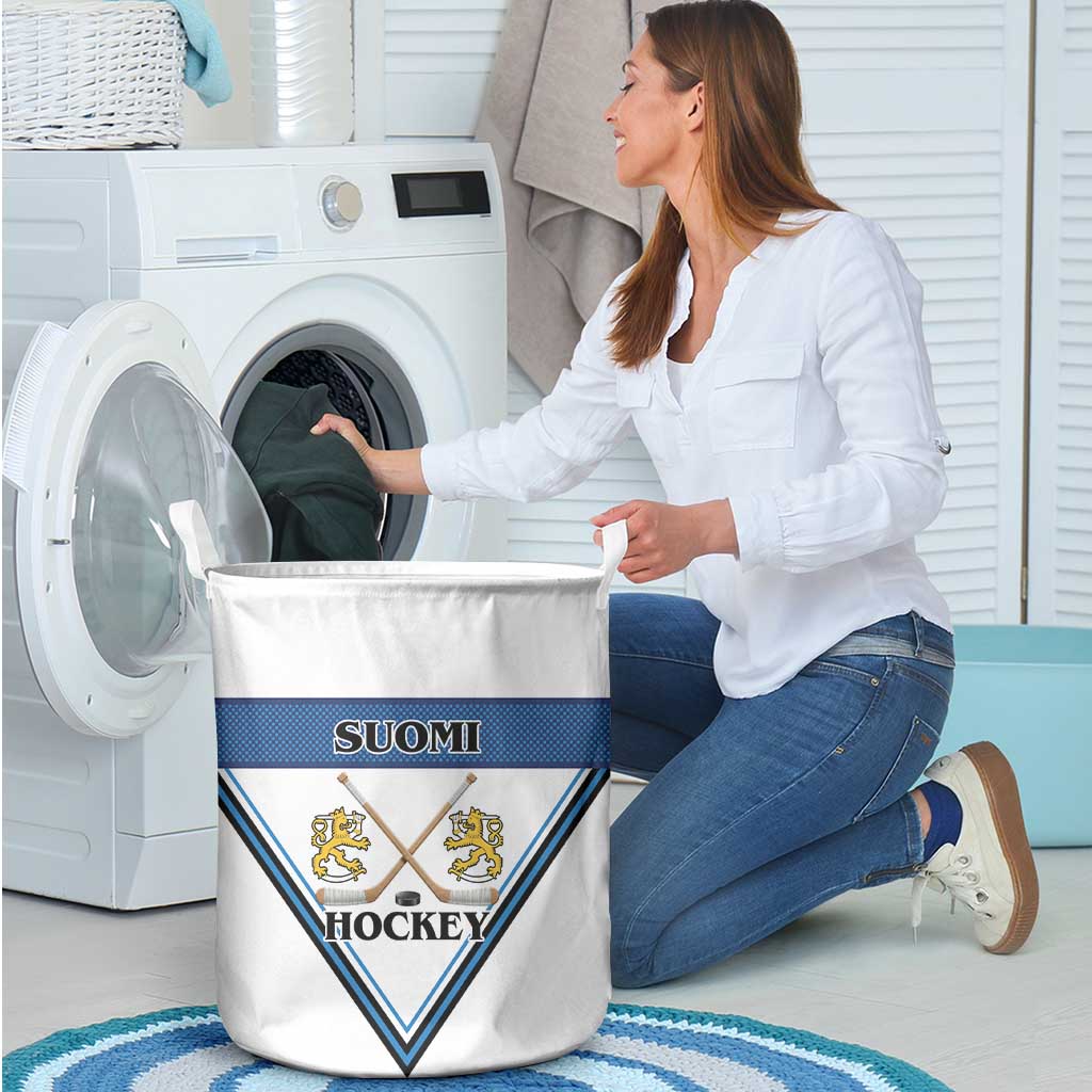 Finland Hockey Laundry Basket Suomi Lion Ice Pride 2026 White Version