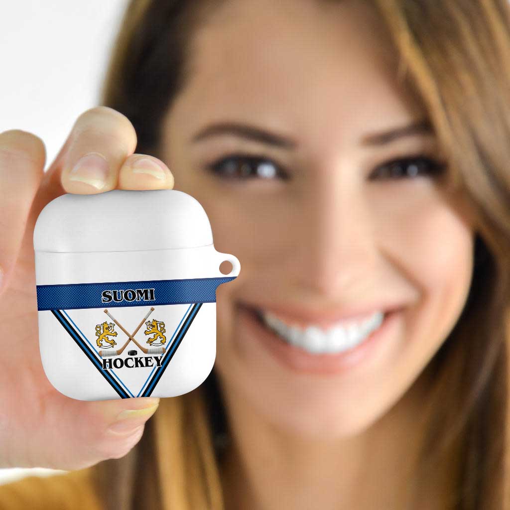 Finland Hockey AirPods Case Suomi Lion Ice Pride 2026 White Version