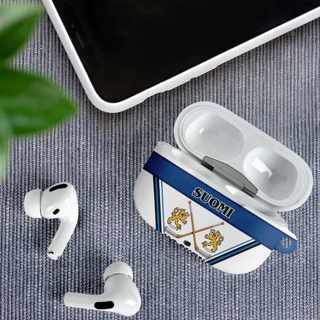 Finland Hockey AirPods Case Suomi Lion Ice Pride 2026 White Version