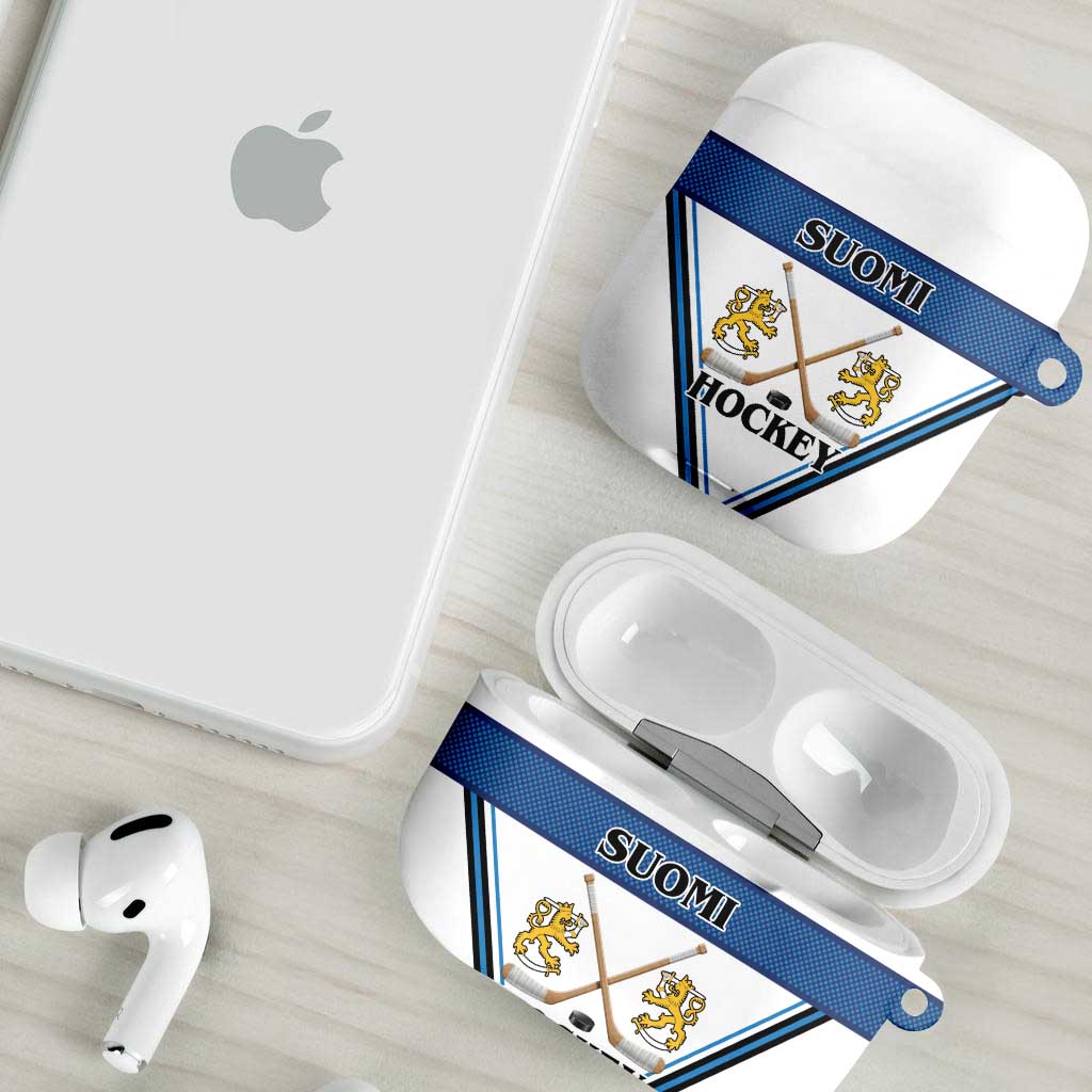 Finland Hockey AirPods Case Suomi Lion Ice Pride 2026 White Version