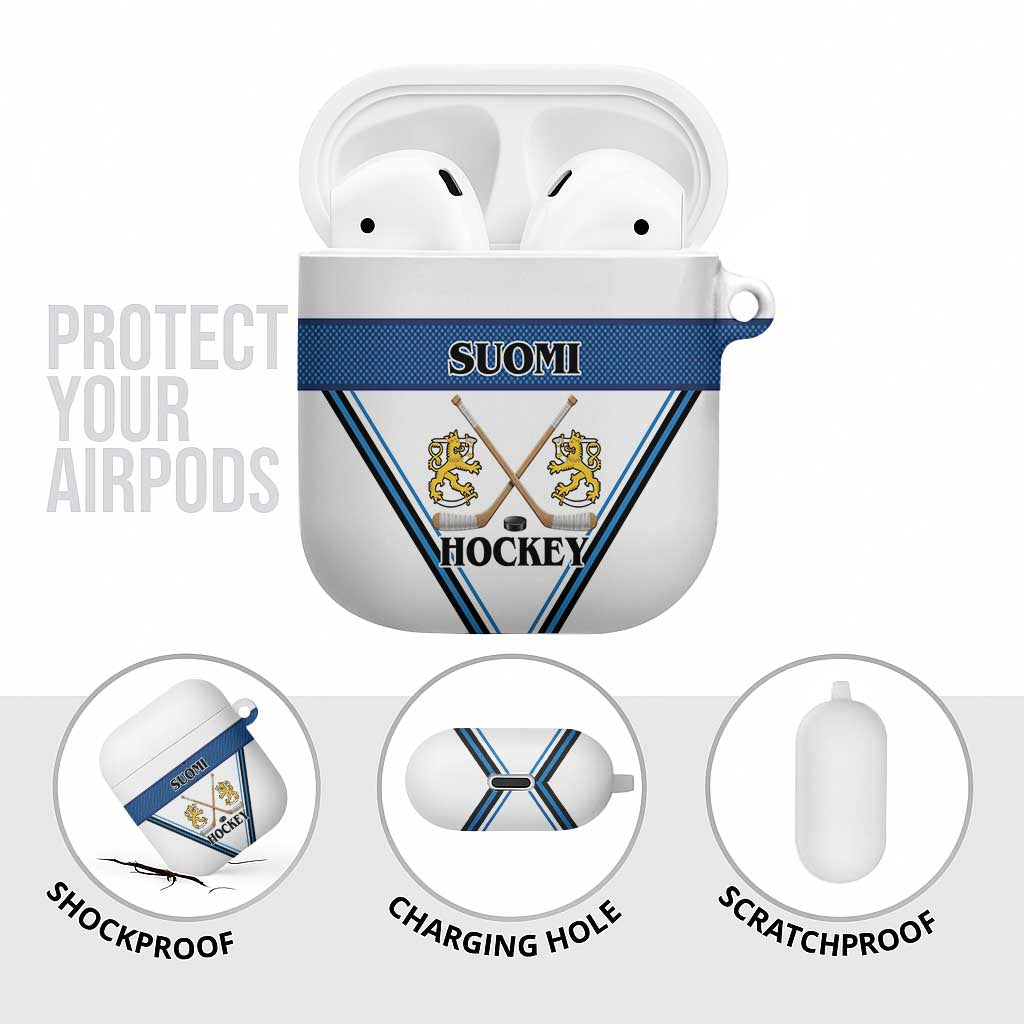 Finland Hockey AirPods Case Suomi Lion Ice Pride 2026 White Version