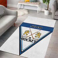 Finland Hockey Area Rug Suomi Lion Ice Pride 2026 White Version