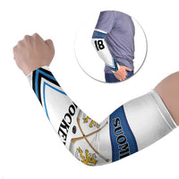 Finland Hockey Custom Arm Sleeves Suomi Lion Ice Pride 2026 White Version