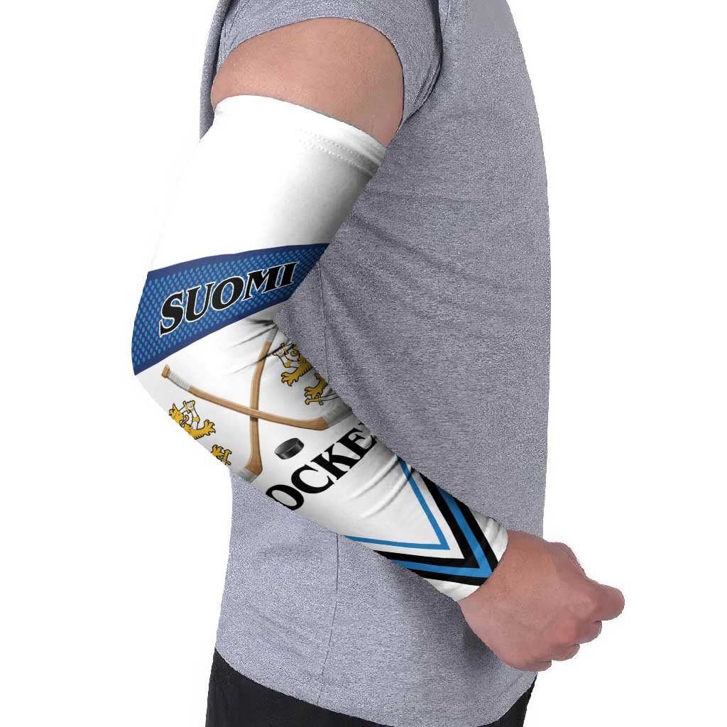 Finland Hockey Custom Arm Sleeves Suomi Lion Ice Pride 2026 White Version